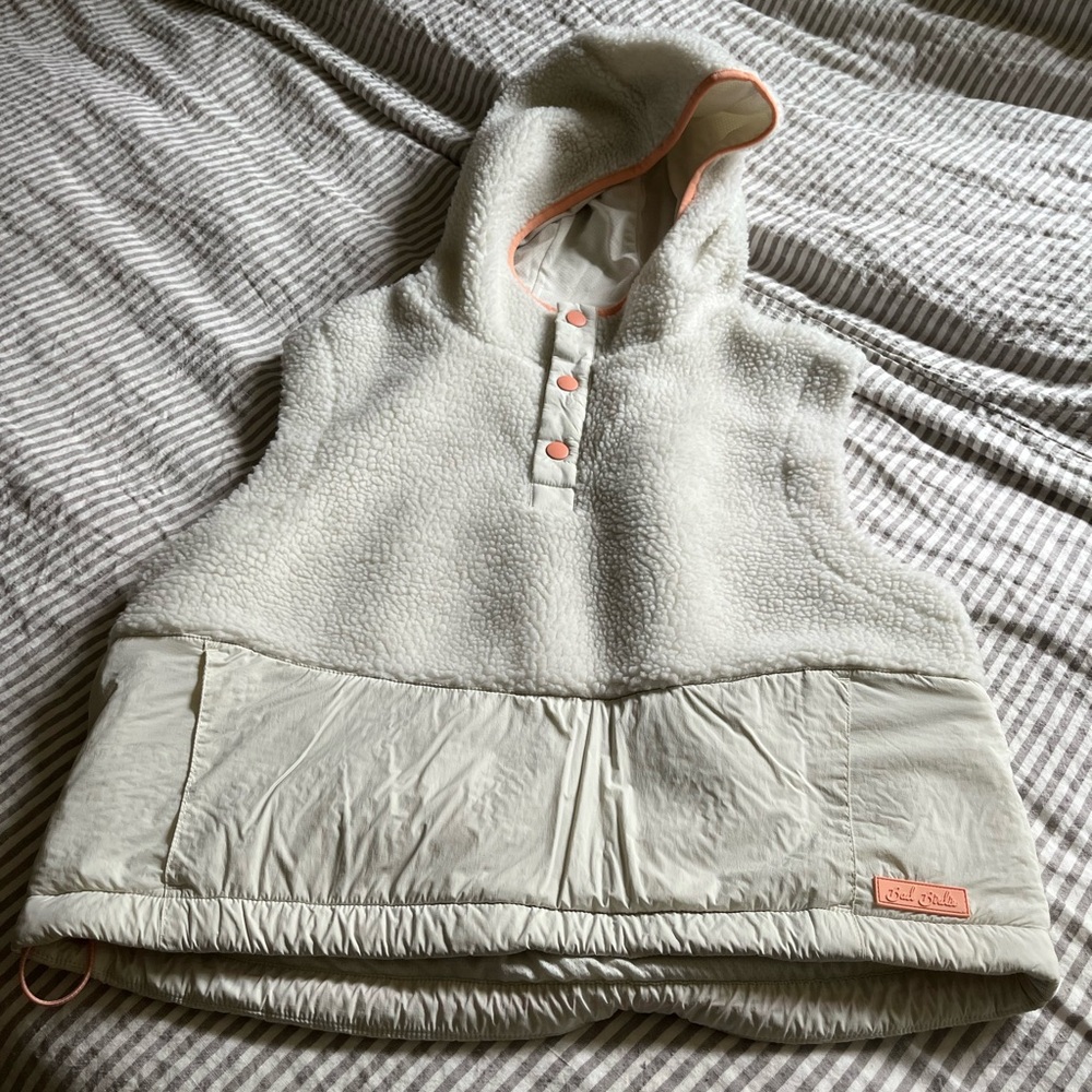 Bad Birdie Cozy Hooded Vest with Accents size Small - Picture 1 of 6